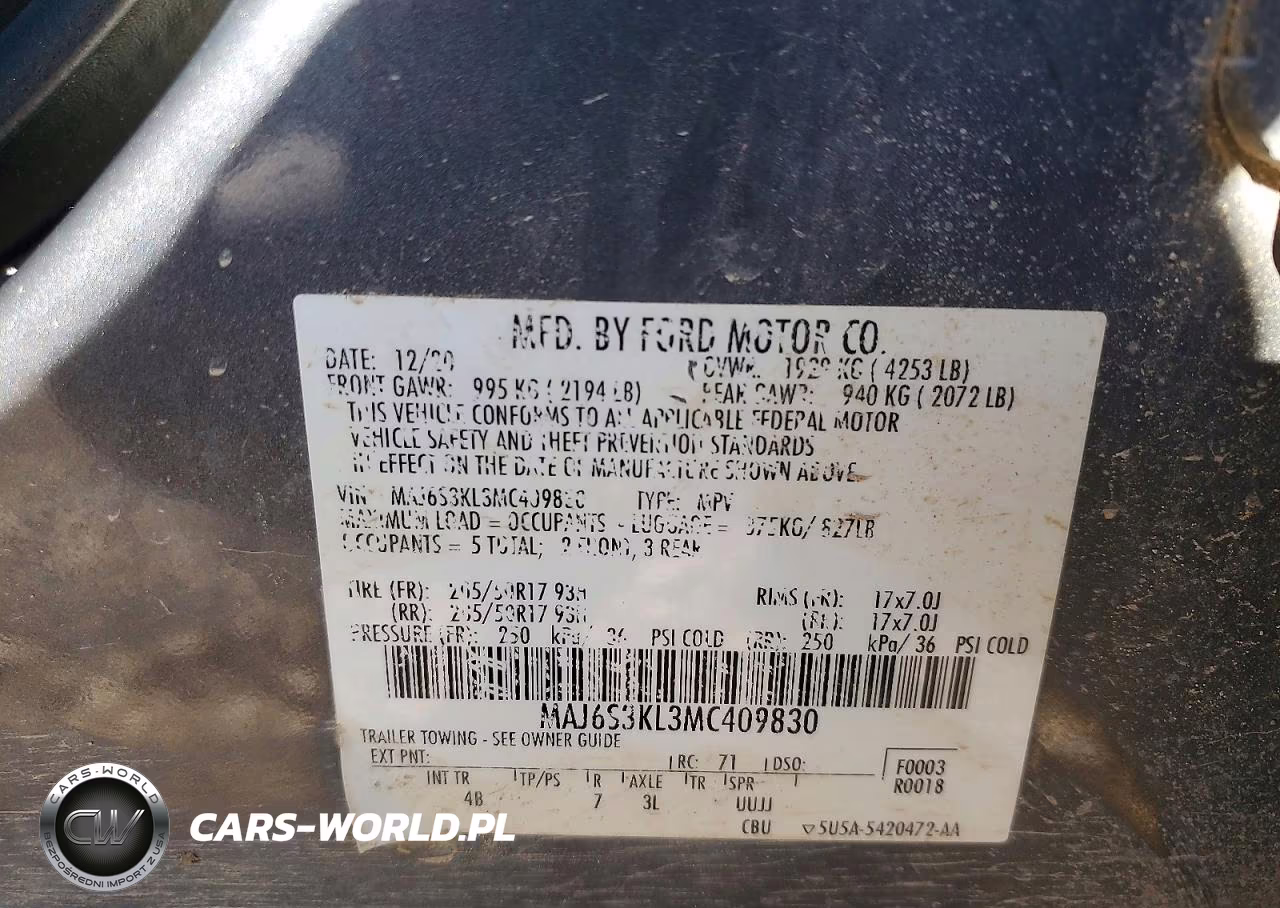 2021 Ford Ecosport Titanium VIN:MAJ6S3KL3MC409830 - 13
