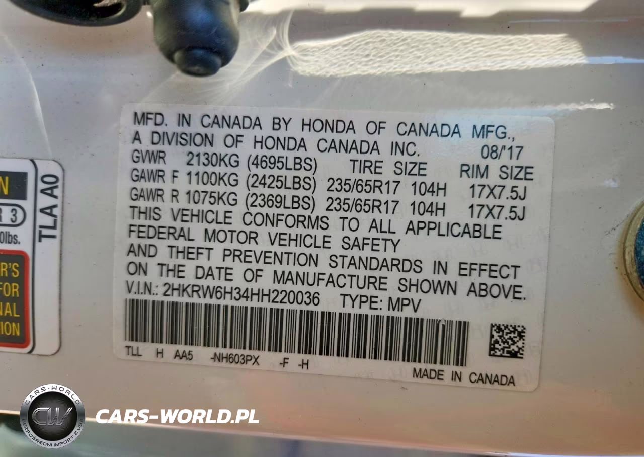 2017 Honda Cr-V Lx VIN:2HKRW6H34HH220036 - 13
