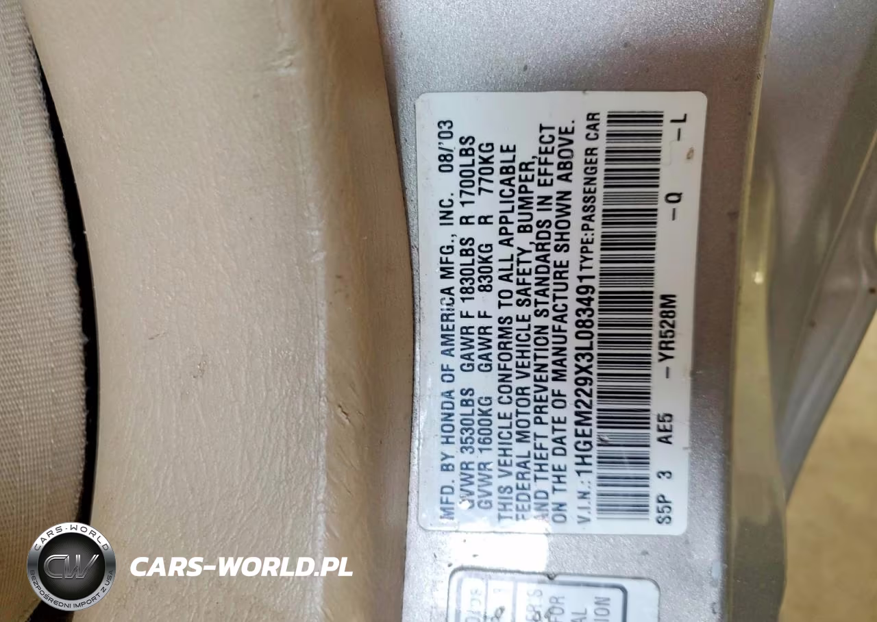 2003 Honda Civic Ex VIN:1HGEM229X3L083491 - 12