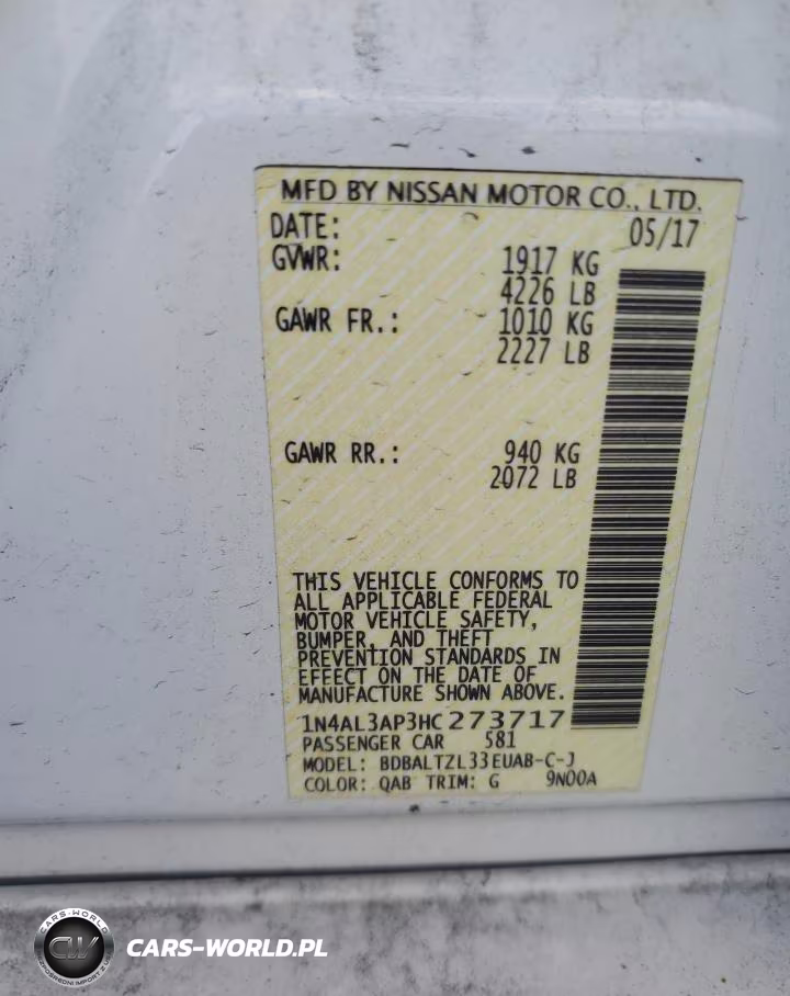 2017 Nissan Altima 2.5 Sl VIN:1N4AL3AP3HC273717 - 12
