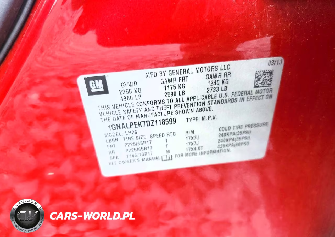 2013 Chevrolet Equinox Lt VIN:1GNALPEK7DZ118599 - 13