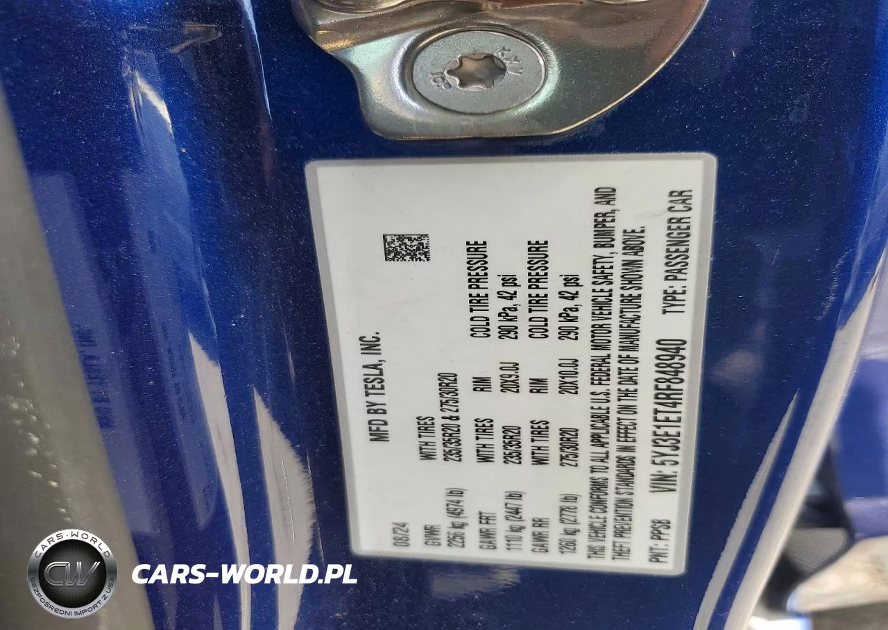 2024 Tesla Model 3 VIN:5YJ3E1ET4RF848940 - 12