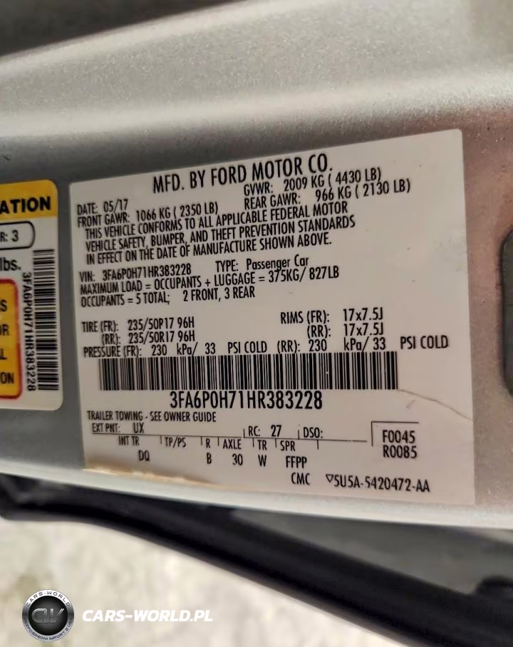 2017 Ford Fusion Se VIN:3FA6P0H71HR383228 - 13