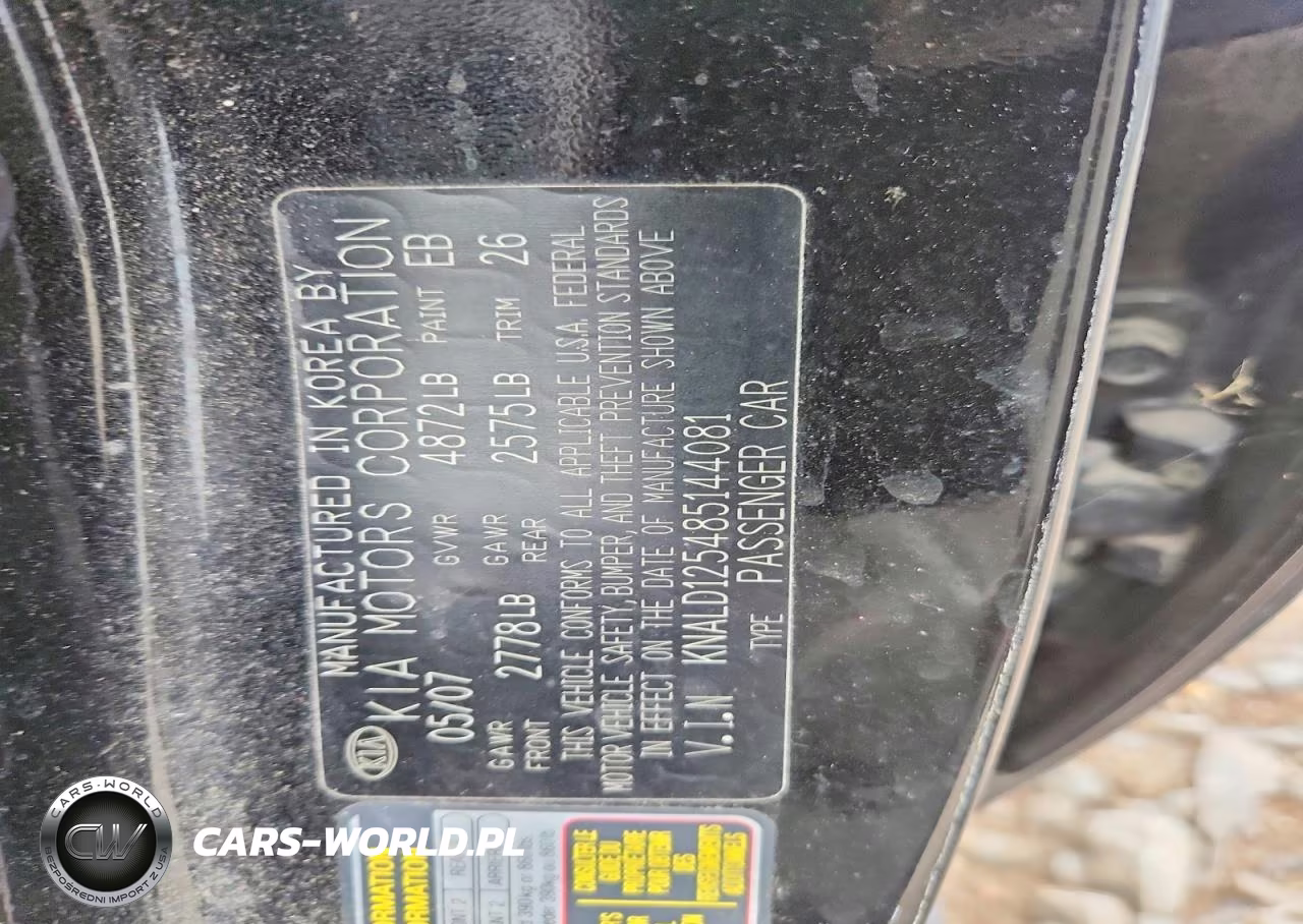 2008 Kia Amanti Base VIN:KNALD125485144081 - 12