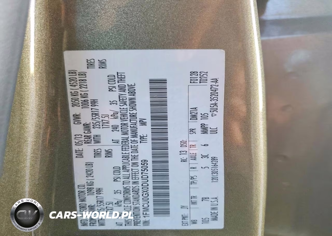 2013 Ford Escape Se VIN:1FMCU0GX0DUD75059 - 12