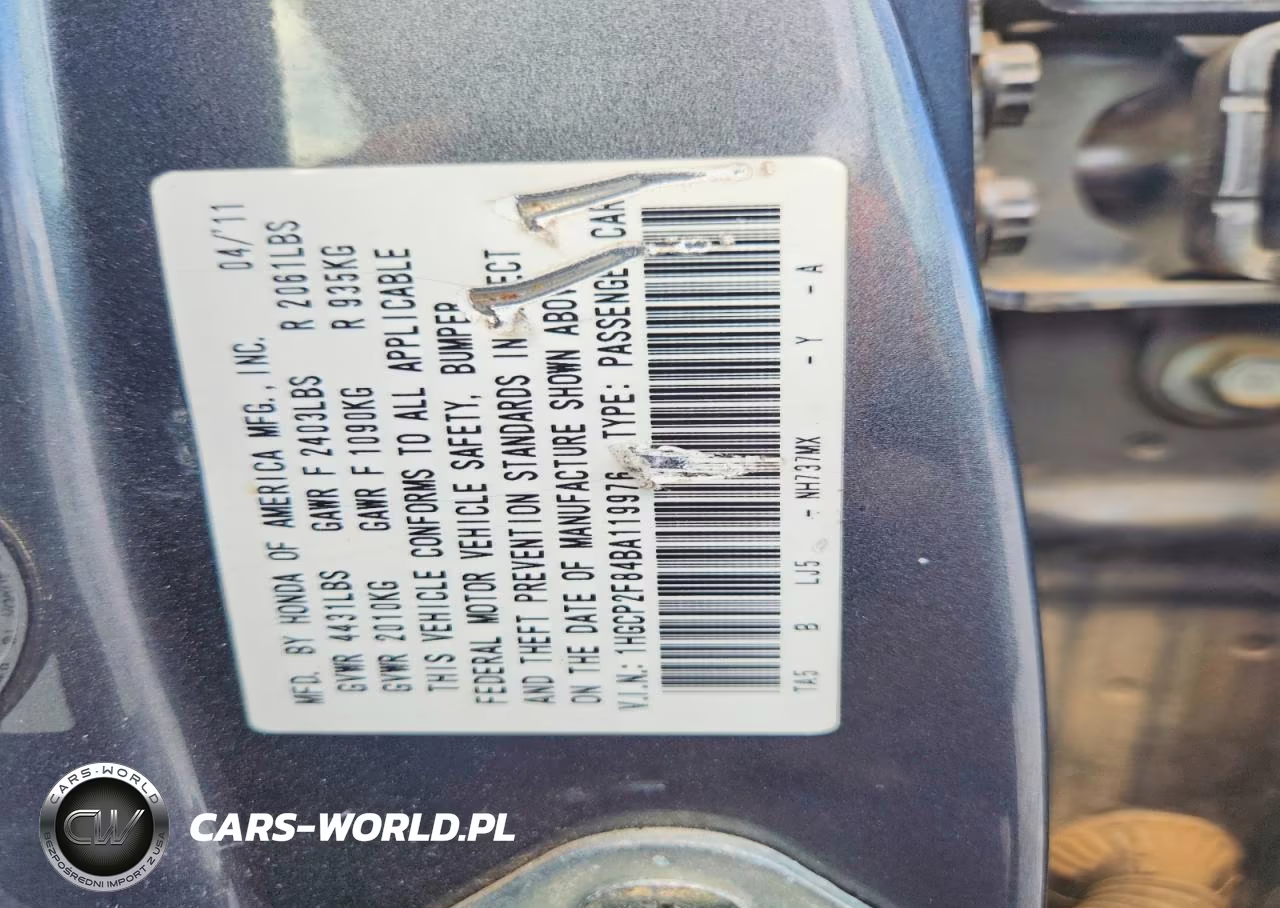 2011 Honda Accord Exl VIN:1HGCP2F84BA119976 - 12