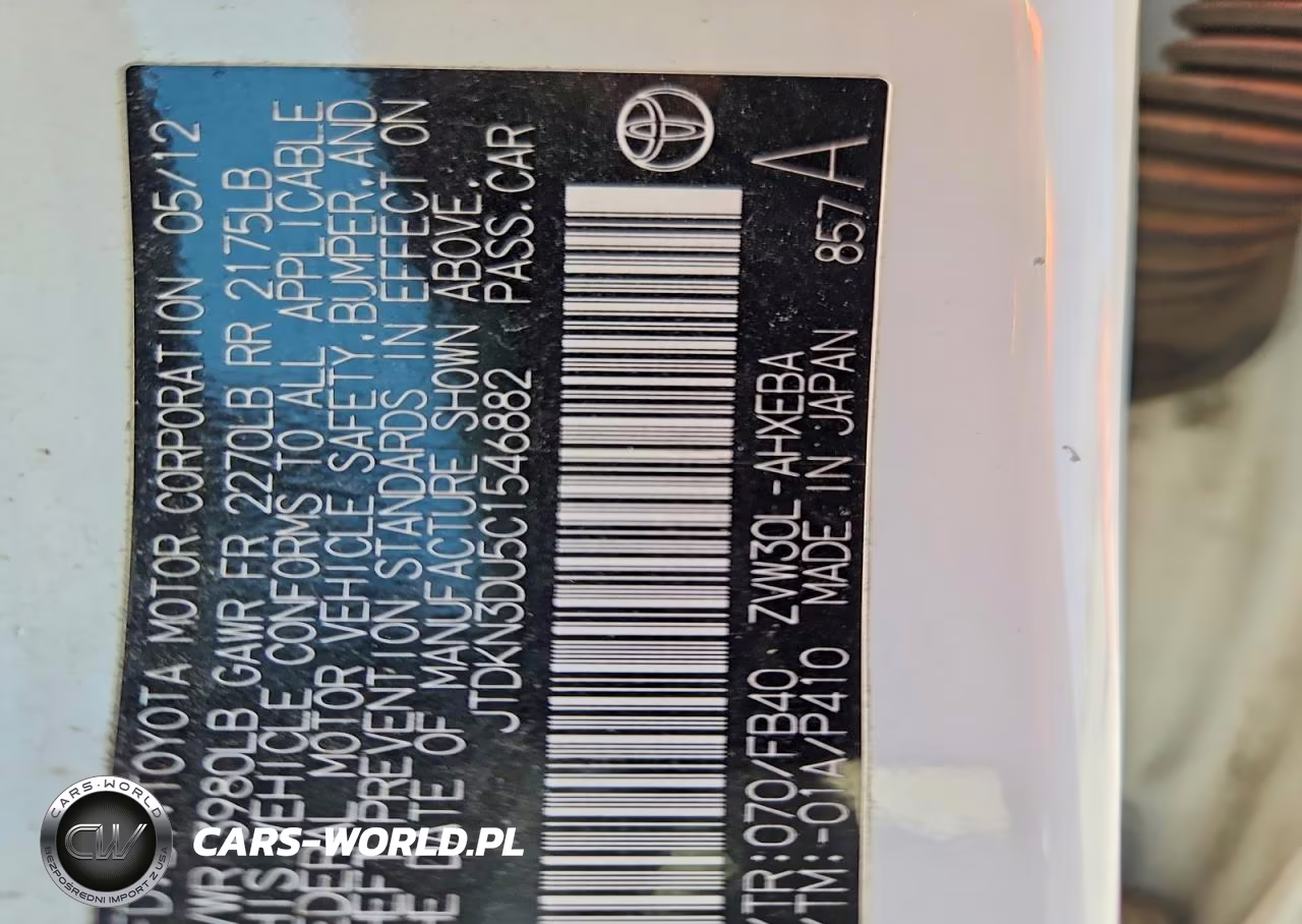 2012 Toyota Prius Two VIN:JTDKN3DU5C1546882 - 13