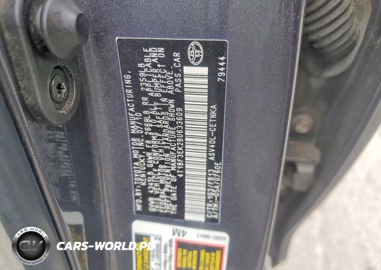 2011 Toyota Camry VIN:4T1BF3EK2BU633609 - 12