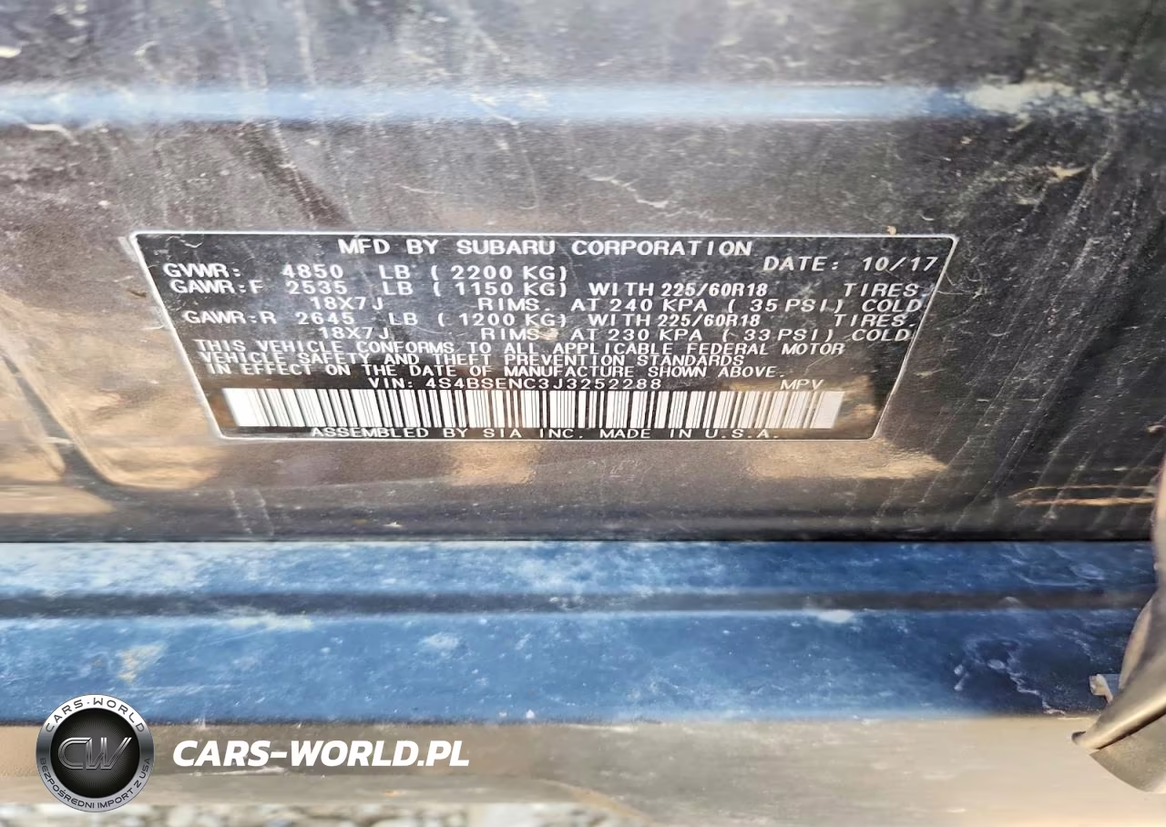 2018 Subaru Outback 3.6R Limited VIN:4S4BSENC3J3252288 - 13