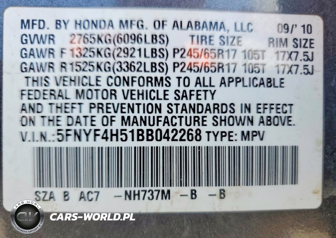 2011 Honda Pilot Exl VIN:5FNYF4H51BB042268 - 13