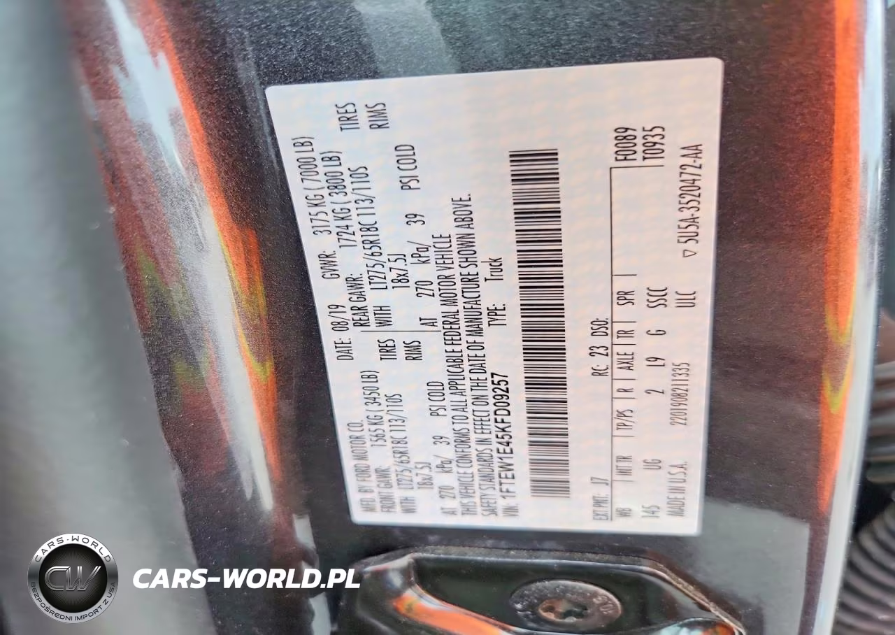 2019 Ford F150 Supercrew VIN:1FTEW1E45KFD09257 - 12