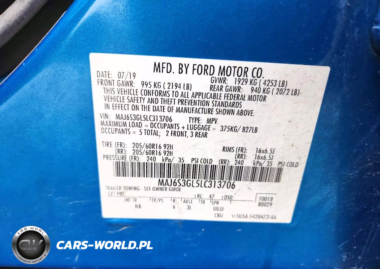 2020 Ford Ecosport Se VIN:MAJ6S3GL5LC313706 - 13