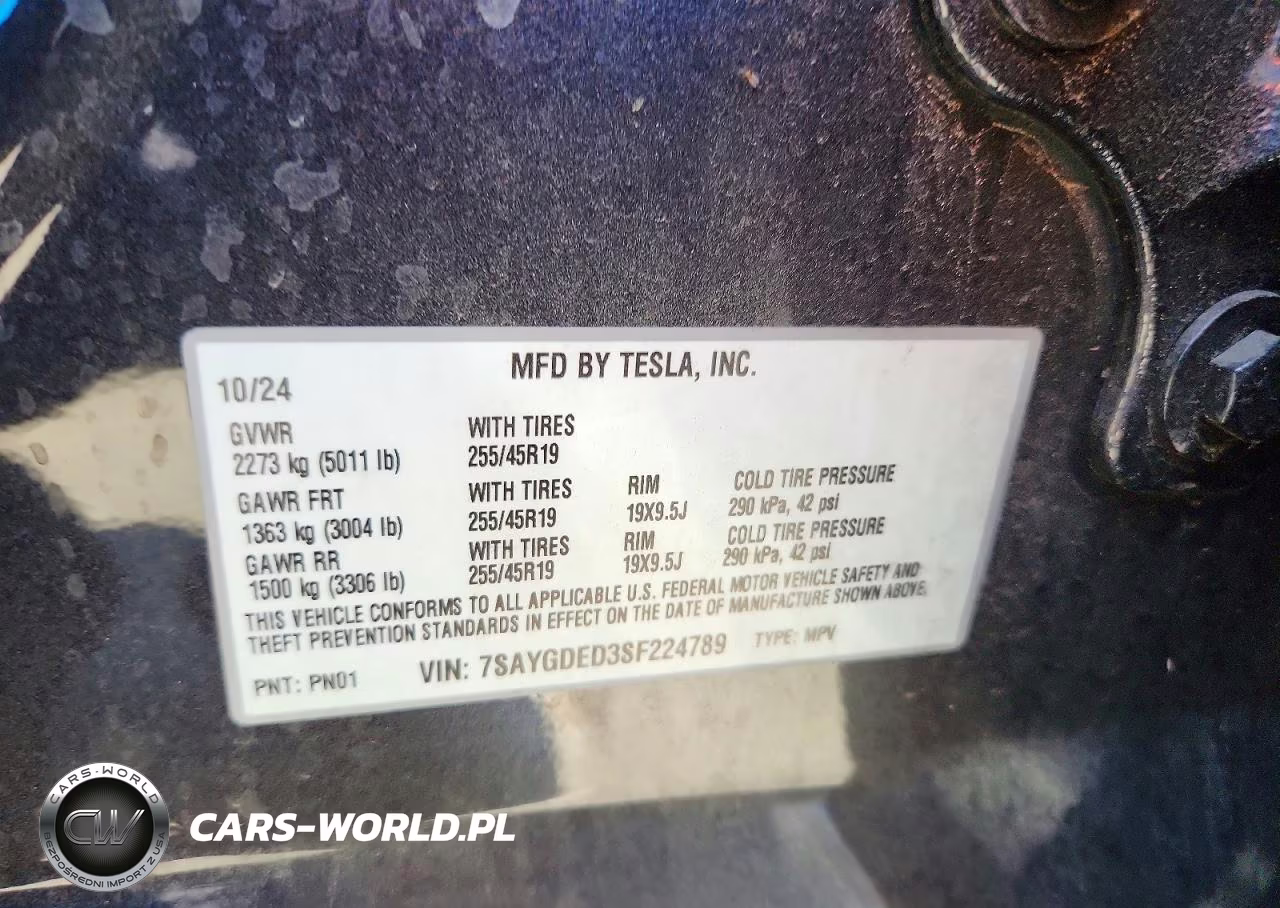 2025 Tesla Model Y VIN:7SAYGDED3SF224789 - 12