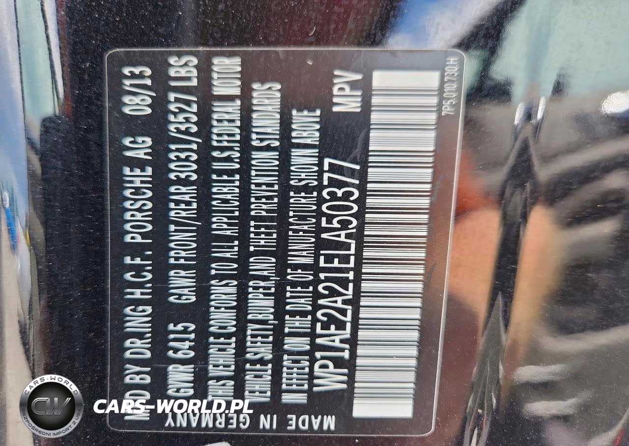 2014 Porsche Cayenne S Hybrid VIN:WP1AE2A21ELA50377 - 13