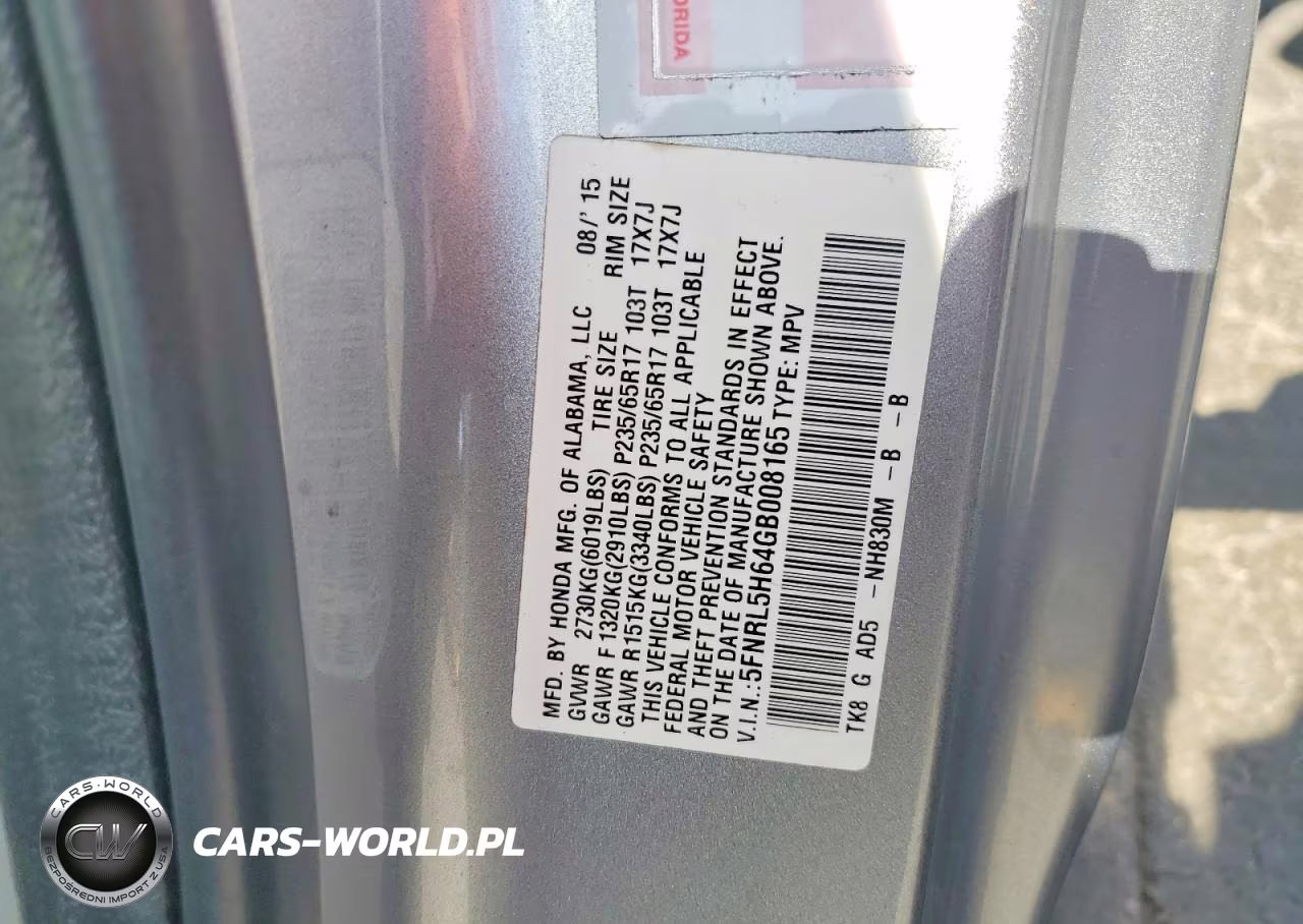 2016 Honda Odyssey Exl VIN:5FNRL5H64GB008165 - 13
