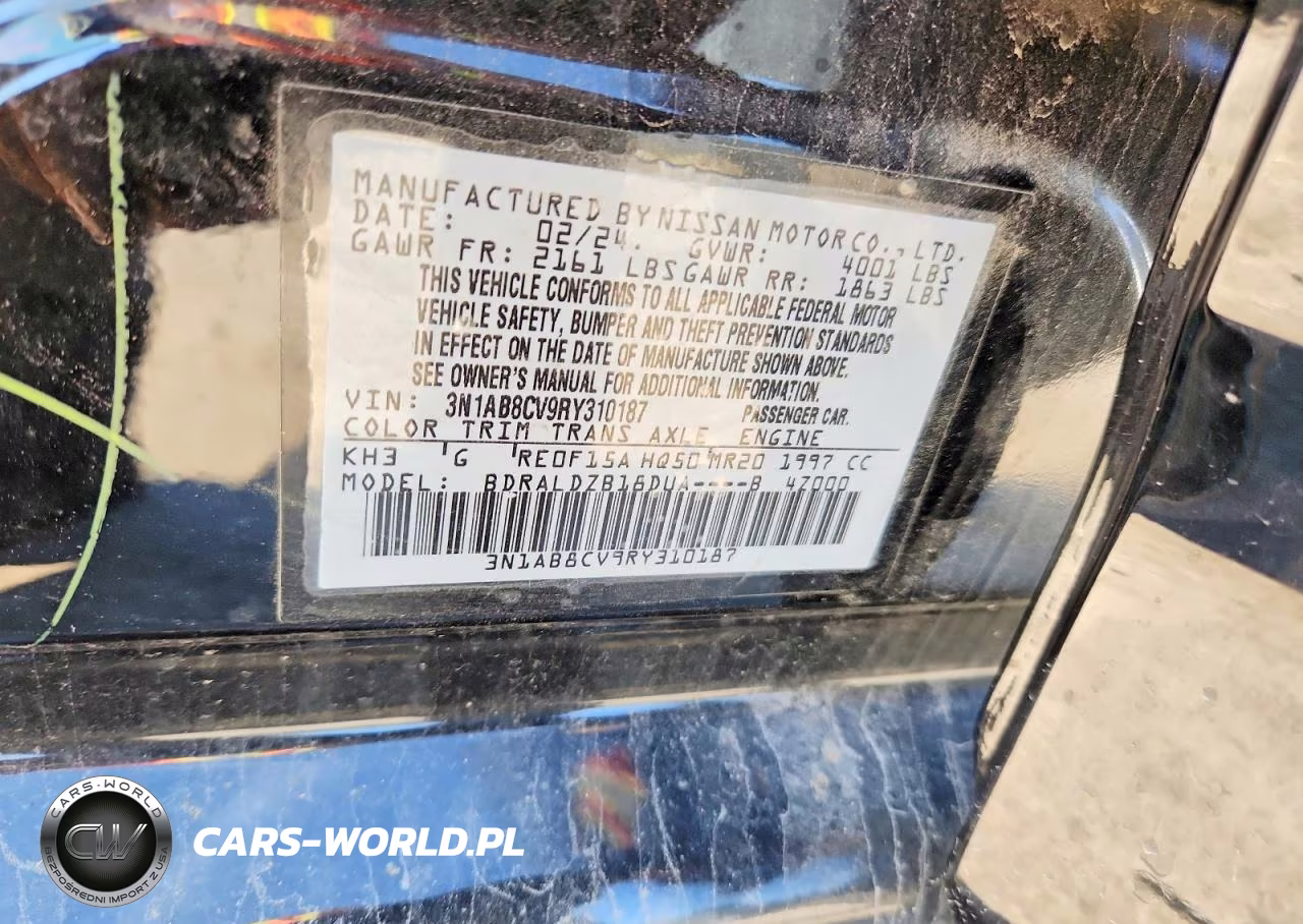 2024 Nissan Sentra Sv VIN:3N1AB8CV9RY310187 - 12