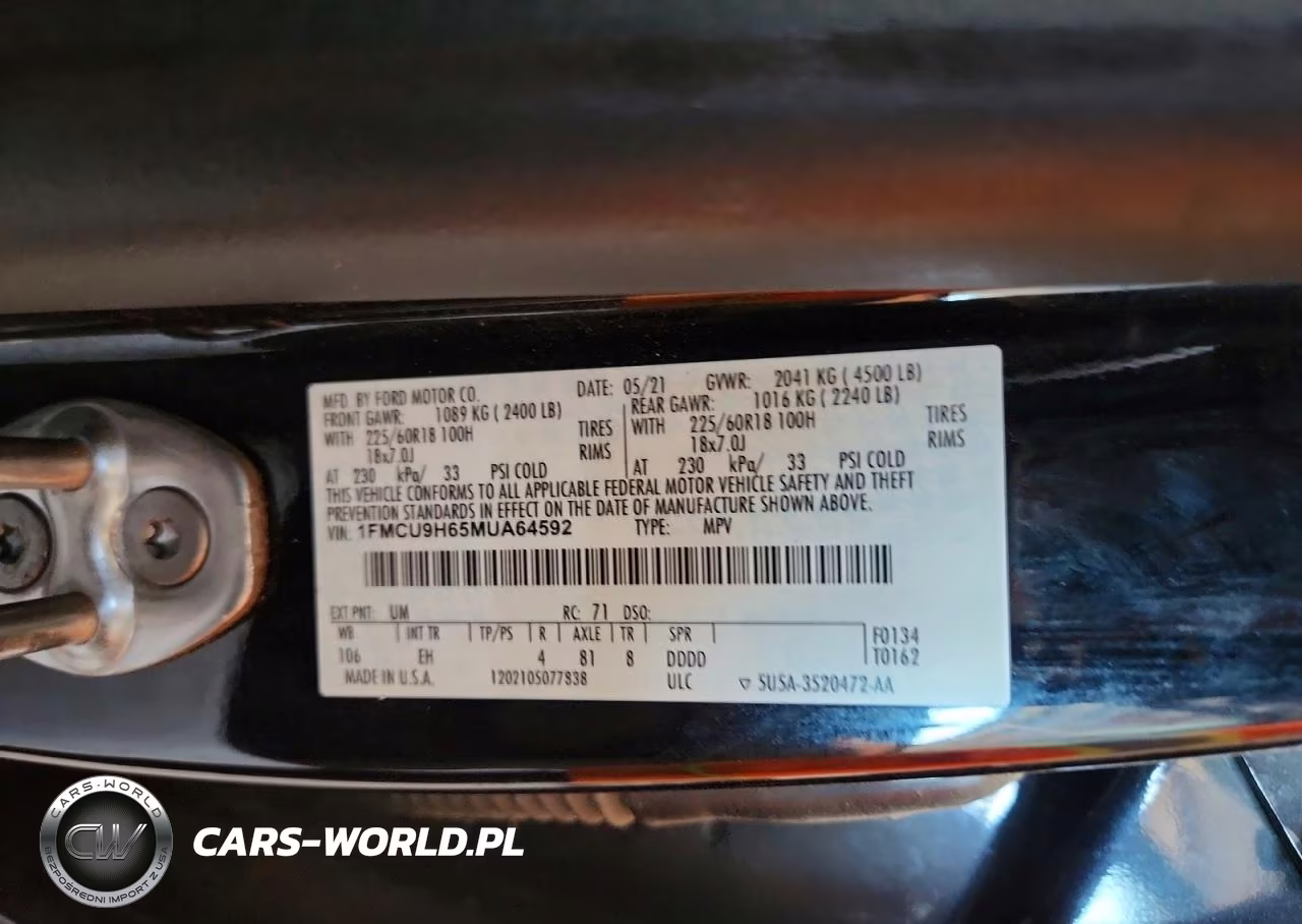 2021 Ford Escape Sel VIN:1FMCU9H65MUA64592 - 13