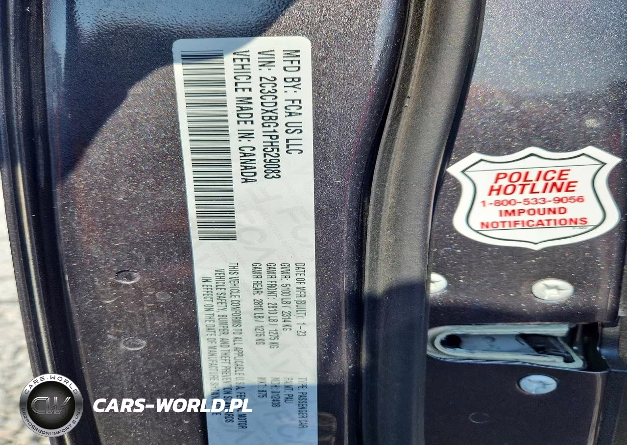 2023 Dodge Charger Sxt VIN:2C3CDXBG1PH529083 - 12