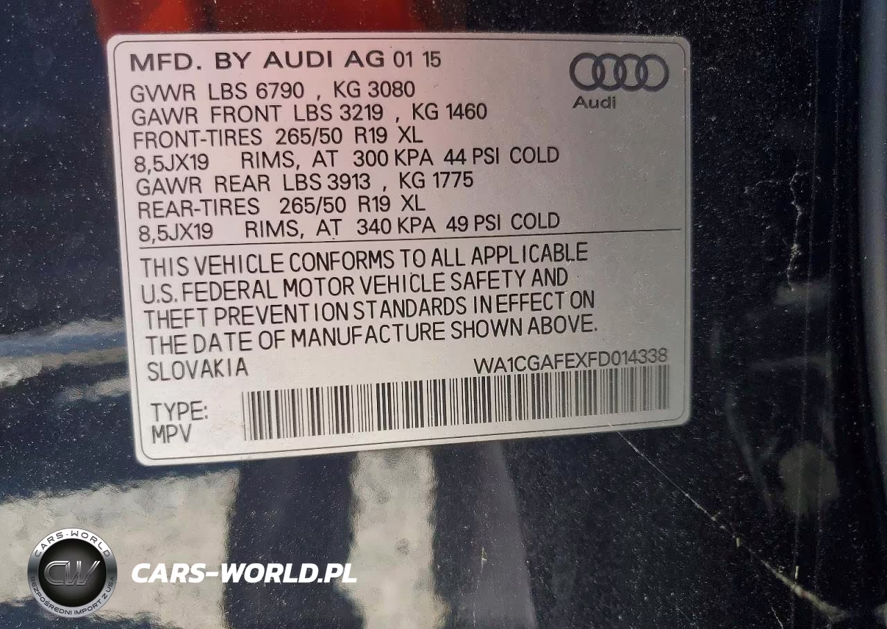 2015 Audi Q7 Premium VIN:WA1CGAFEXFD014338 - 13