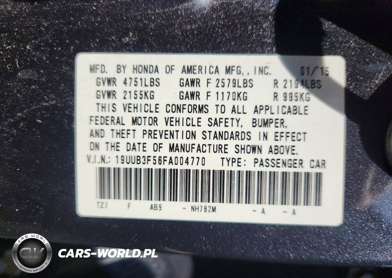 2015 Acura Tlx Tech VIN:19UUB3F56FA004770 - 12