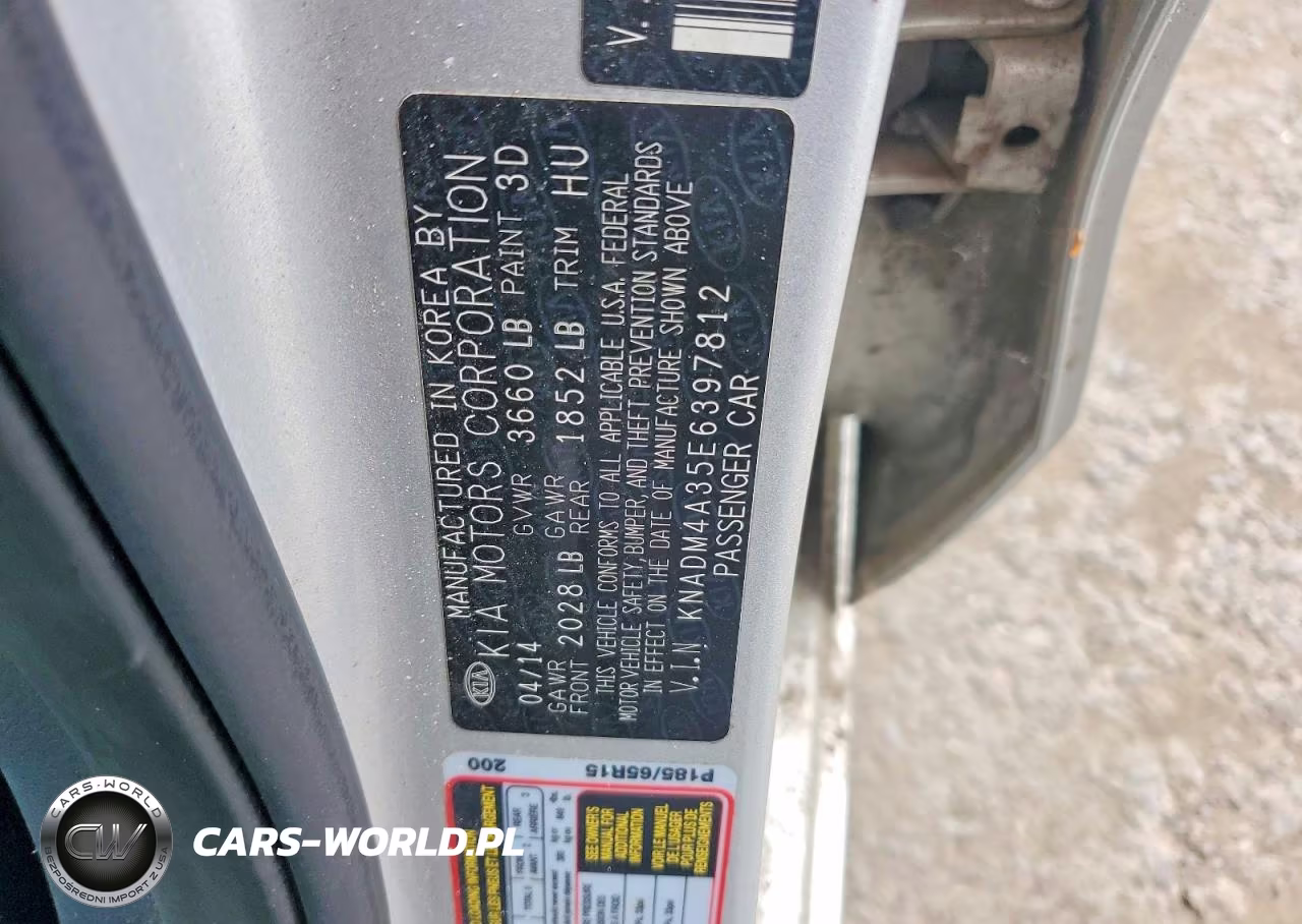 2014 Kia Rio Lx VIN:KNADM4A35E6397812 - 12