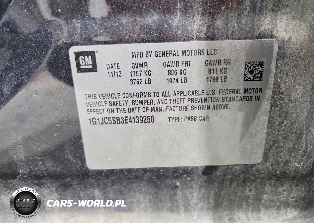 2014 Chevrolet Sonic Lt VIN:1G1JC5SB3E4139250 - 12