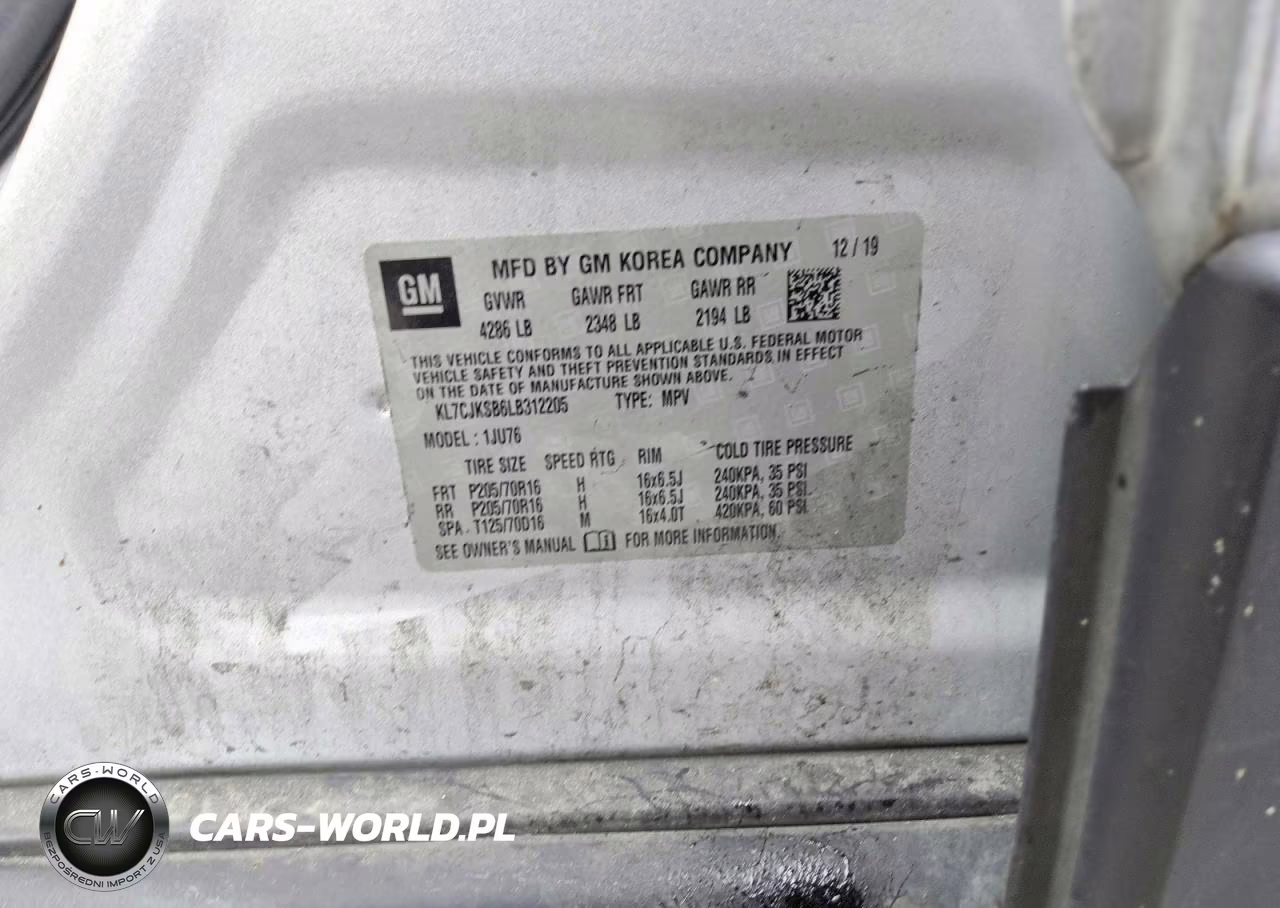 2020 Chevrolet Trax Ls VIN:KL7CJKSB6LB312205 - 13