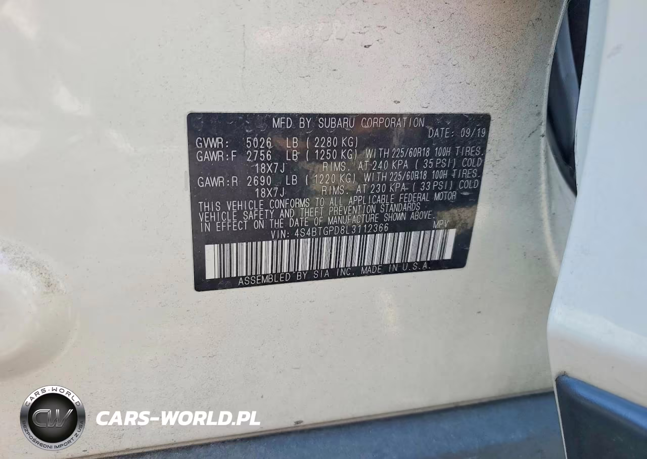 2020 Subaru Outback Touring Ldl VIN:4S4BTGPD8L3112366 - 14