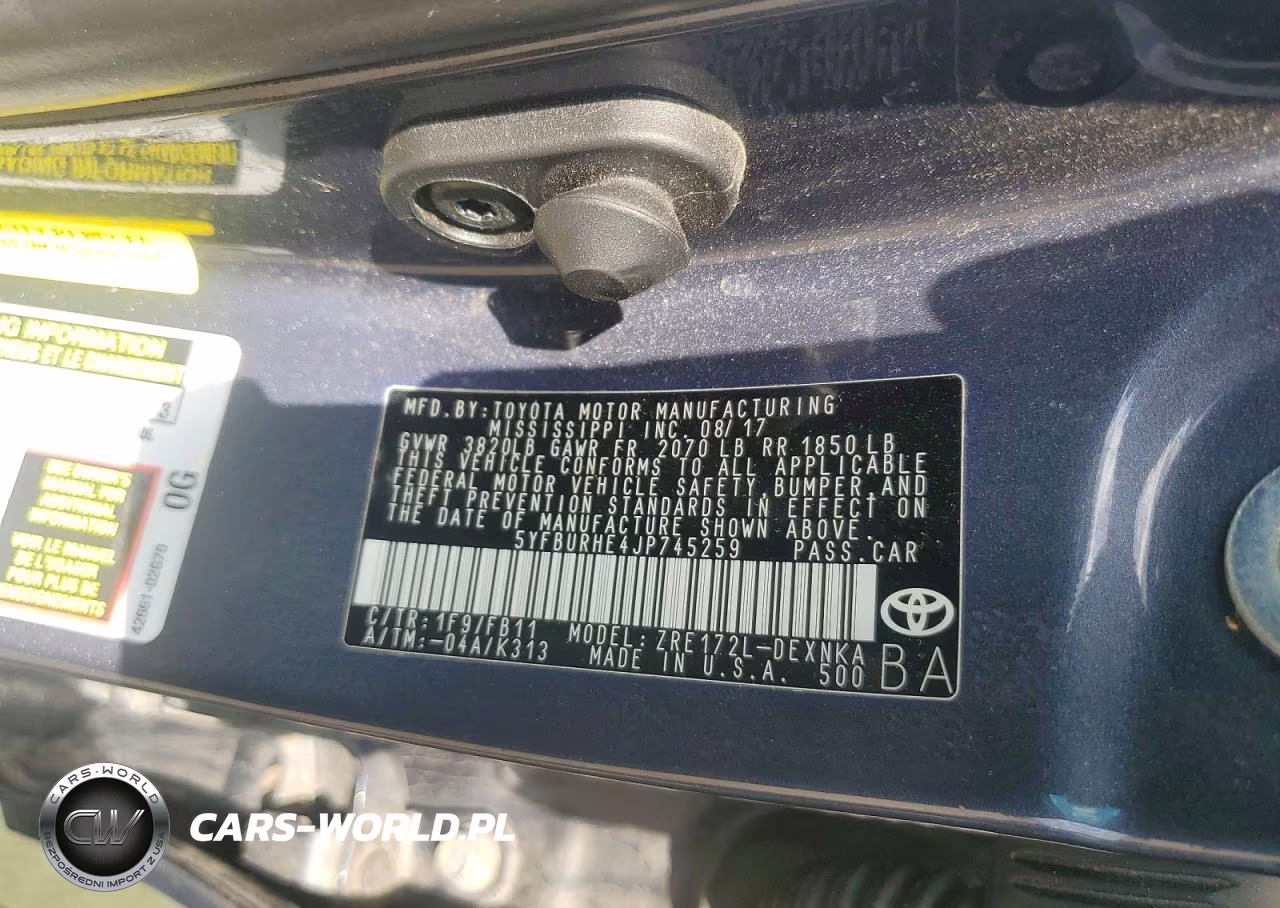 2018 Toyota Corolla Le VIN:5YFBURHE4JP745259 - 12