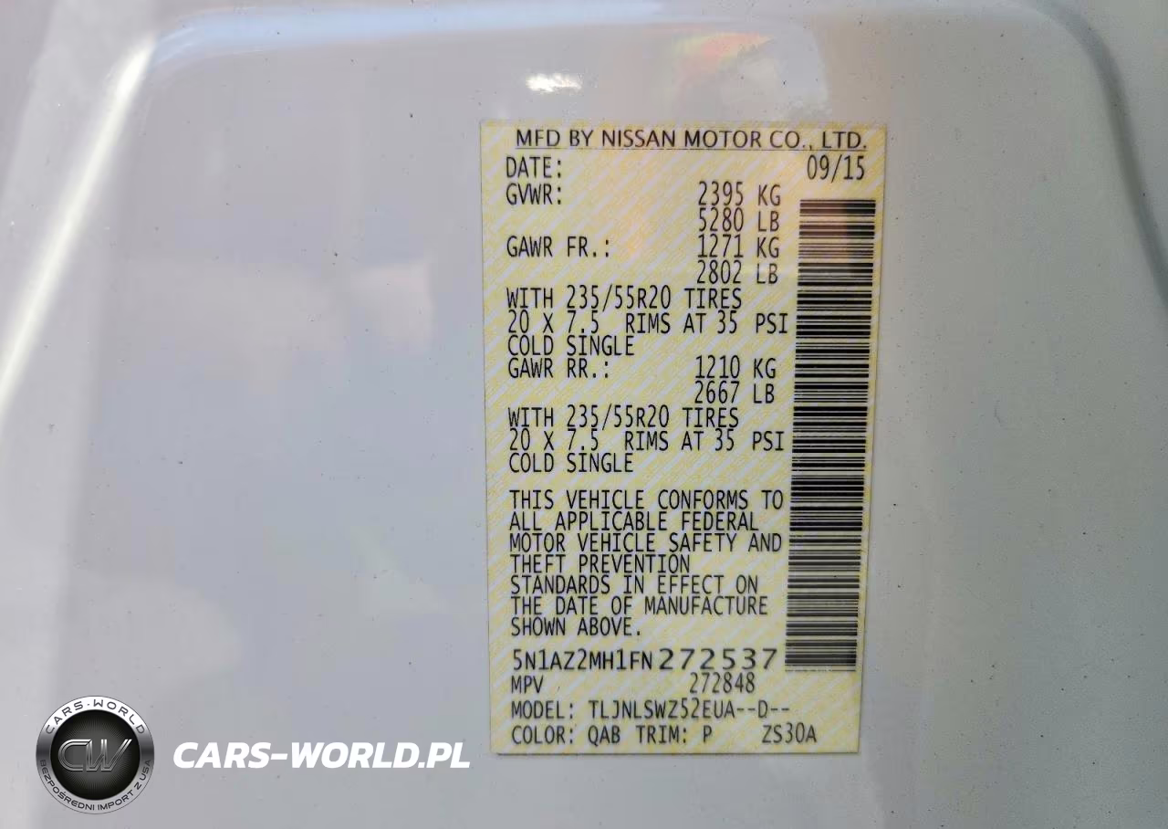 2015 Nissan Murano Platinum VIN:5N1AZ2MH1FN272537 - 13