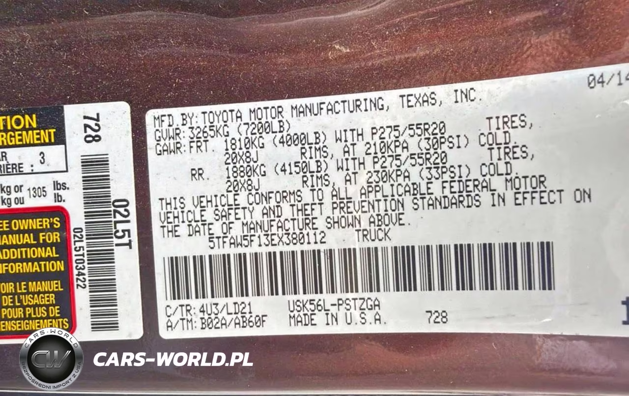 2014 Toyota Tundra Crewmax Platinum VIN:5TFAW5F13EX380112 - 10