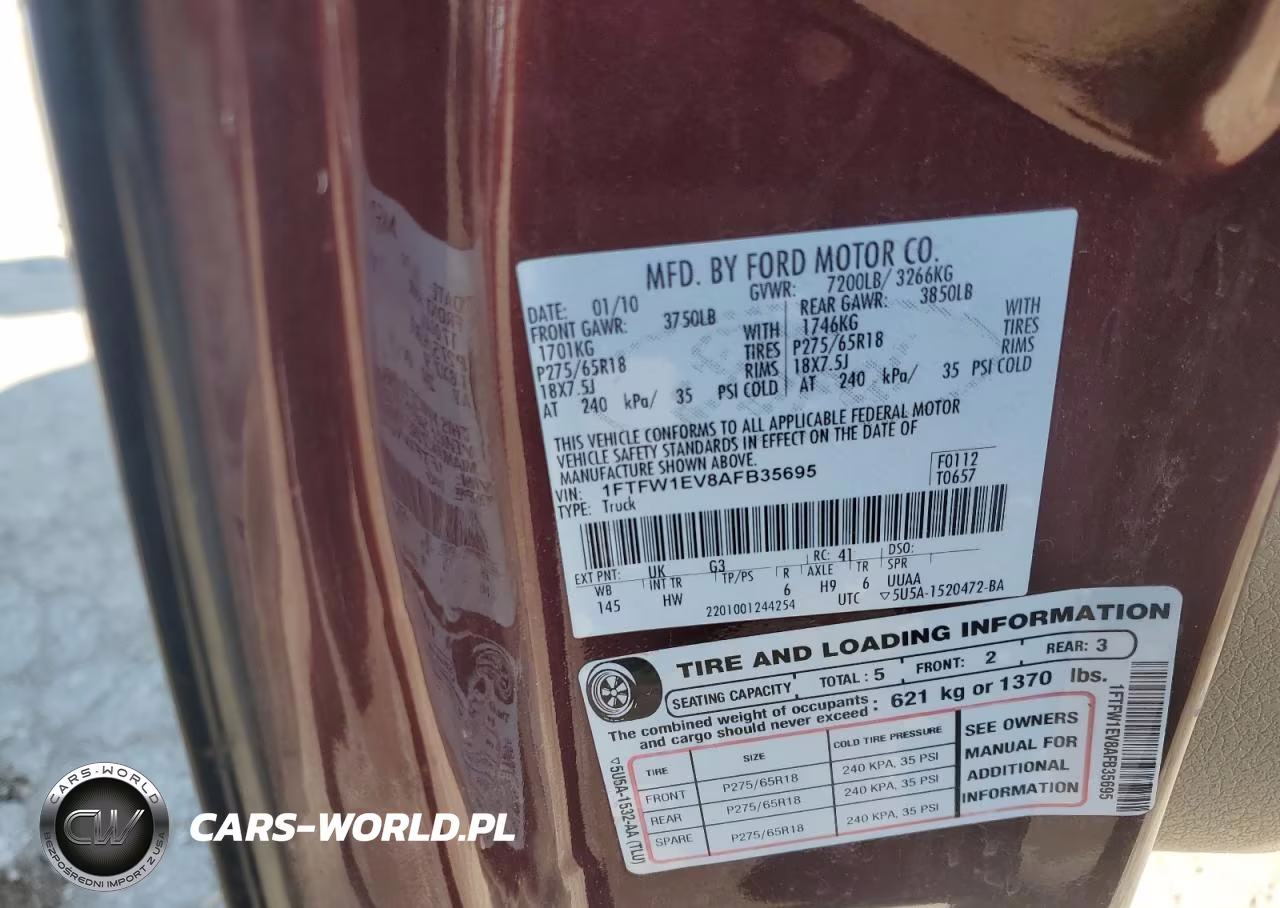 2010 Ford F150 Supercrew Supercrew VIN:1FTFW1EV8AFB35695 - 12