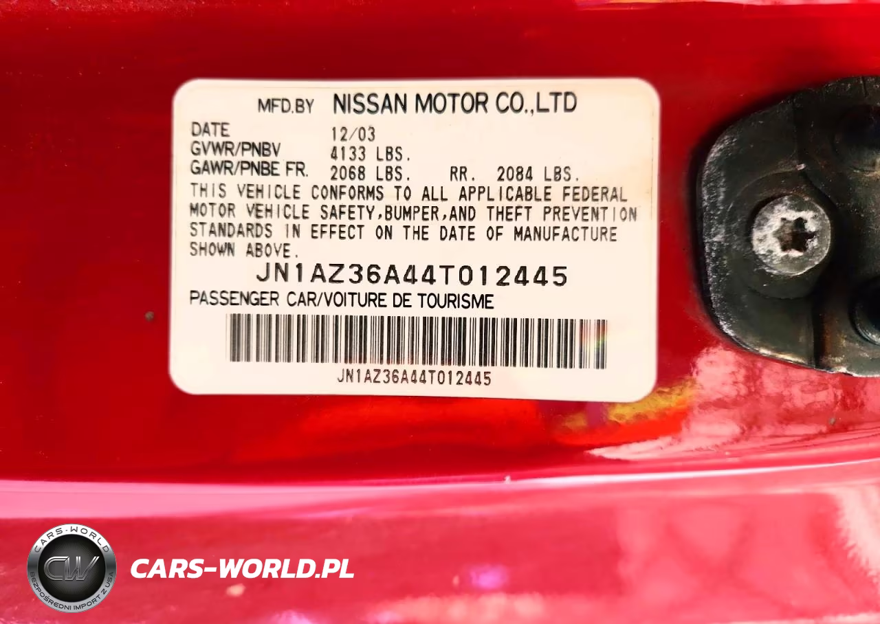 2004 Nissan 350Z Enthusiast VIN:JN1AZ36A44T012445 - 12