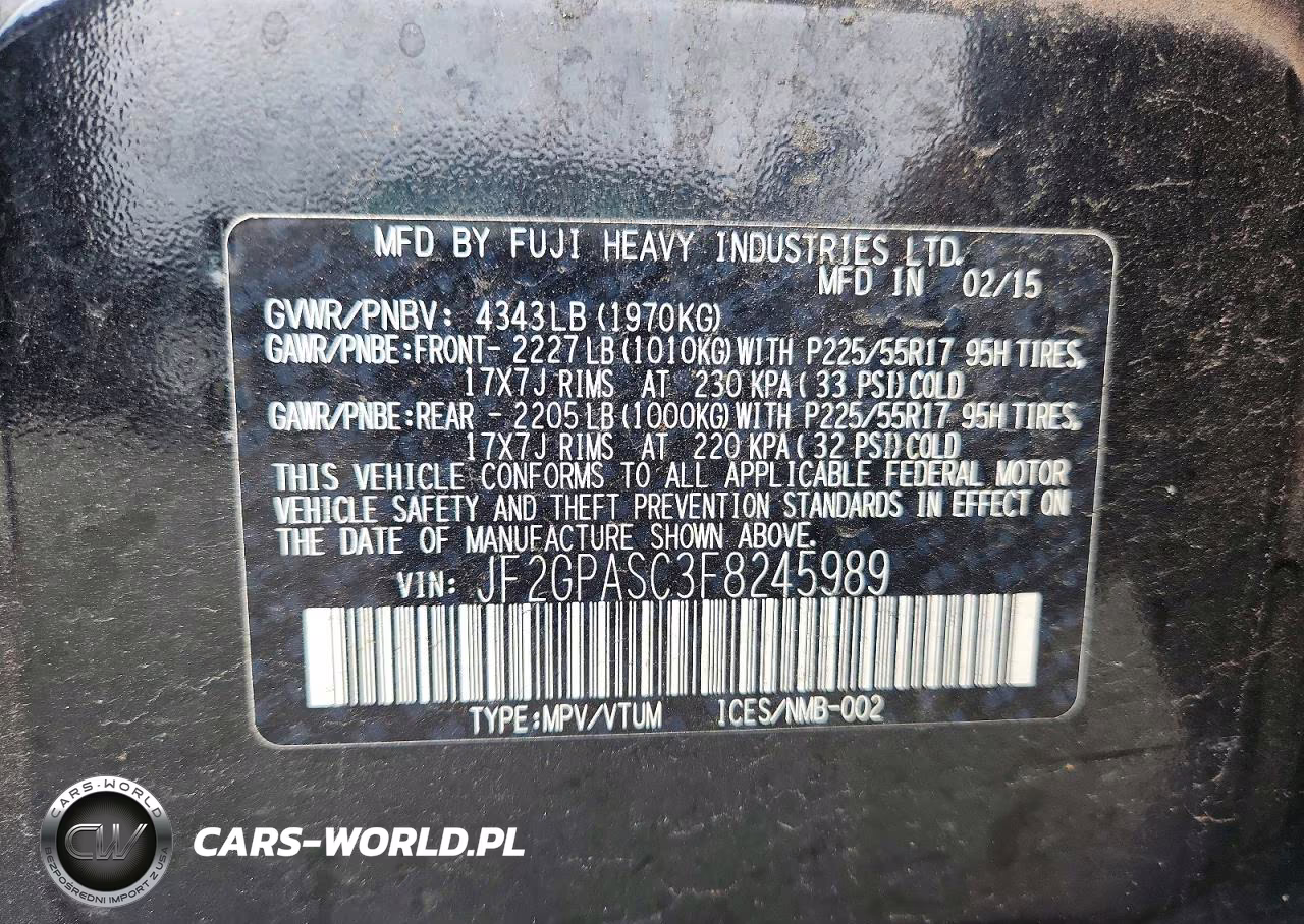 2015 Subaru Xv Crosstrek Sport Limited VIN:JF2GPASC3F8245989 - 13