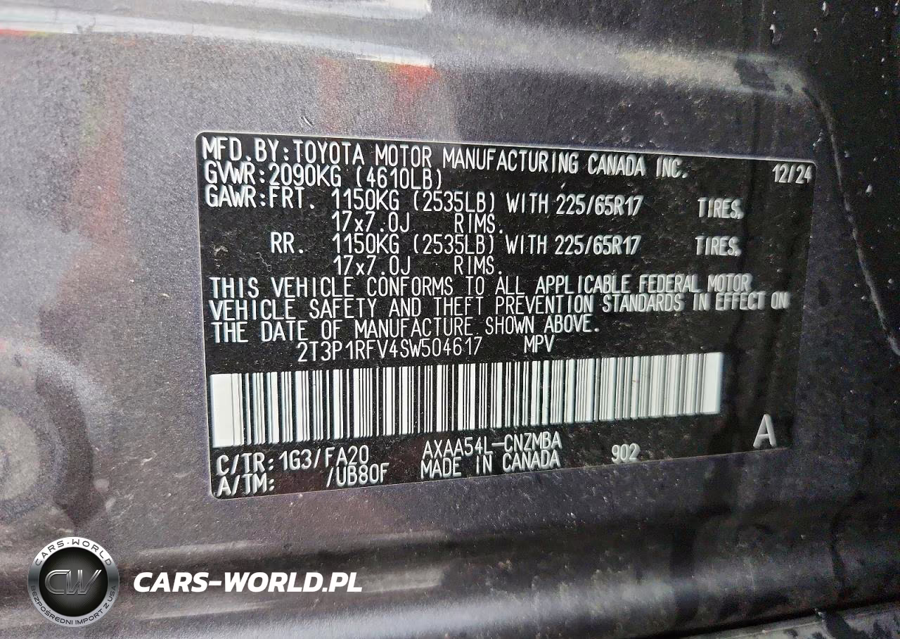2025 Toyota Rav4 Xle VIN:2T3P1RFV4SW504617 - 14