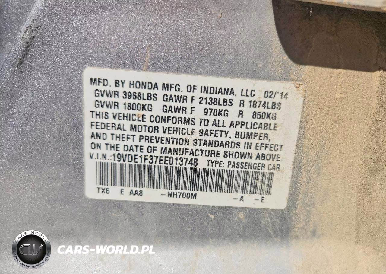 2014 Acura Ilx 20 VIN:19VDE1F37EE013748 - 12