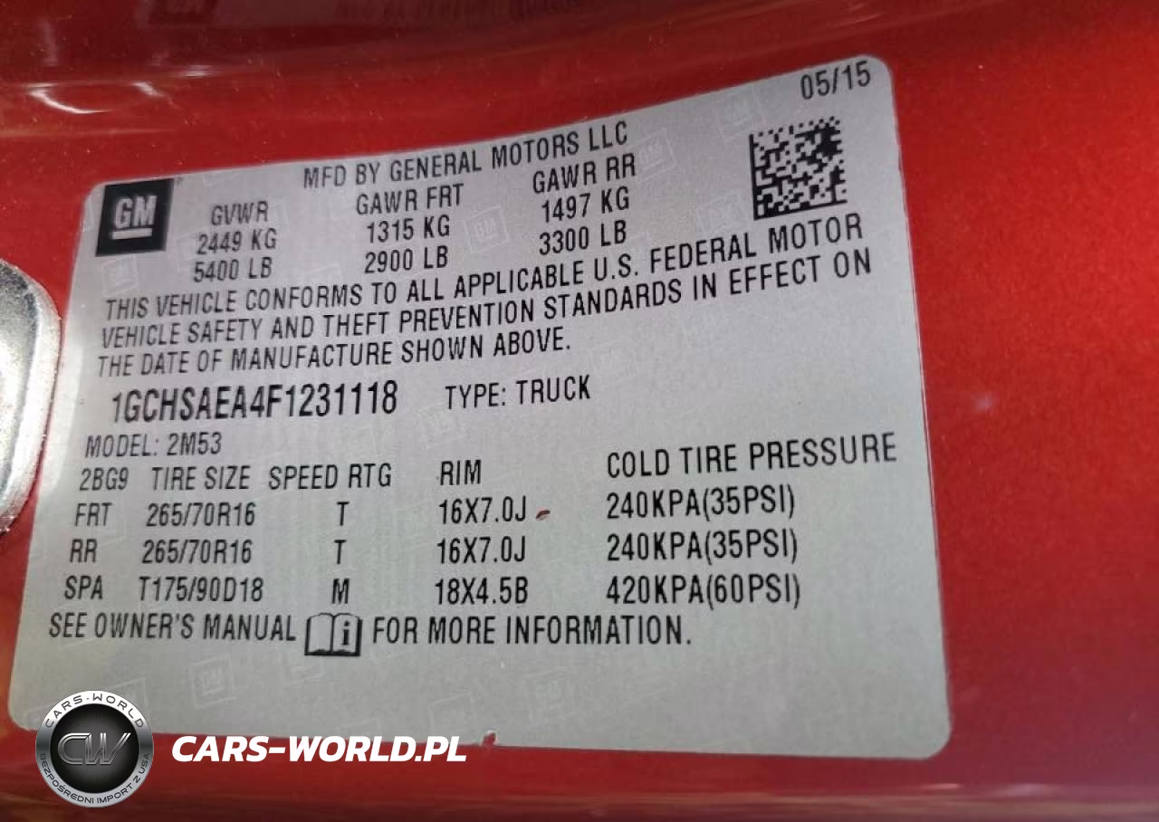 2015 Chevrolet Colorado VIN:1GCHSAEA4F1231118 - 12