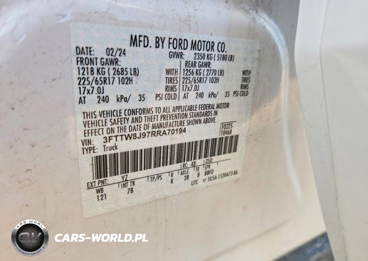 2024 Ford Maverick Xlt VIN:3FTTW8J97RRA70194 - 12