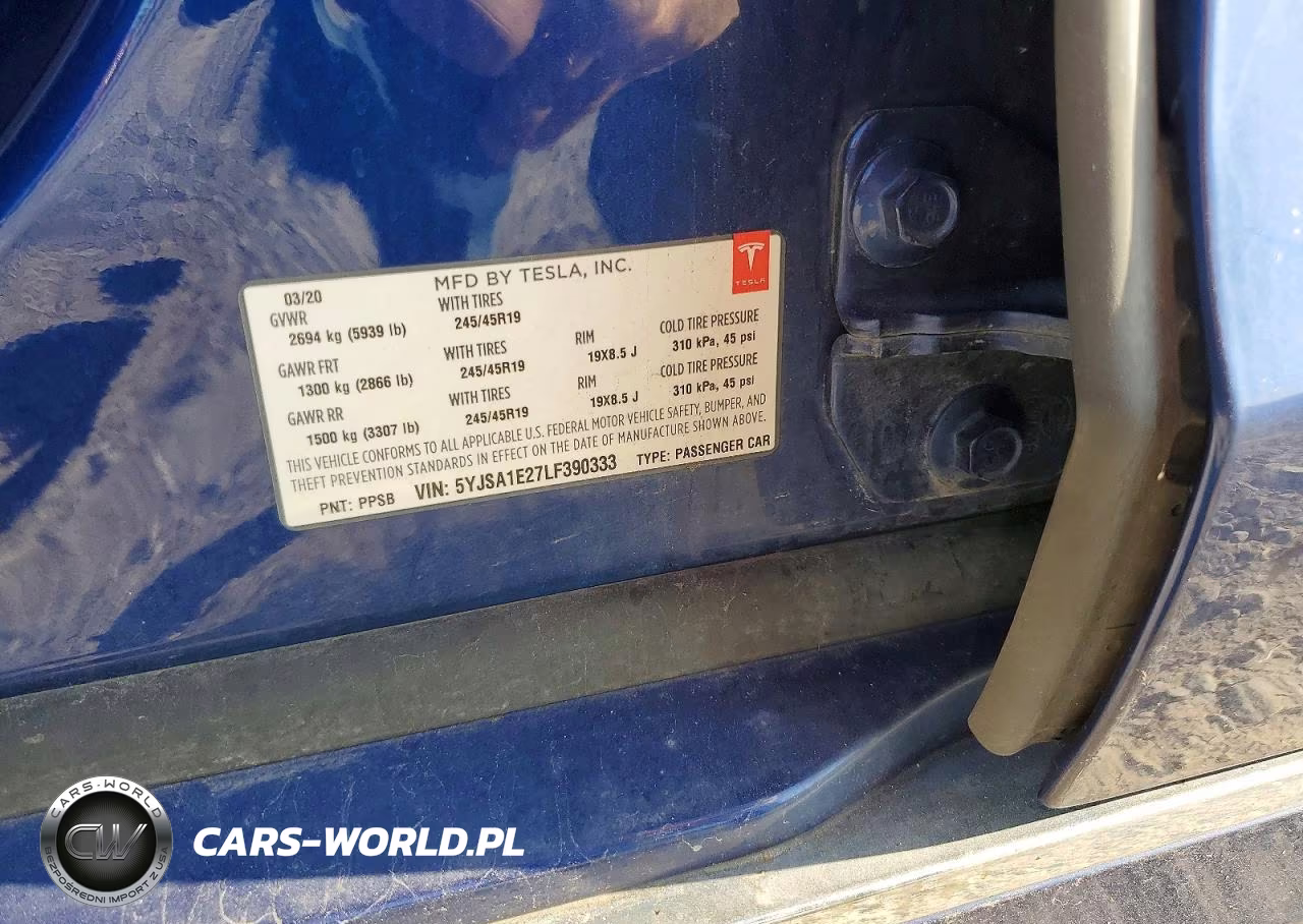 2020 Tesla Model S VIN:5YJSA1E27LF390333 - 13