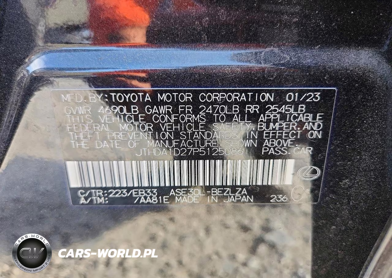 2023 Lexus Is 300 VIN:JTHDA1D27P5125086 - 12
