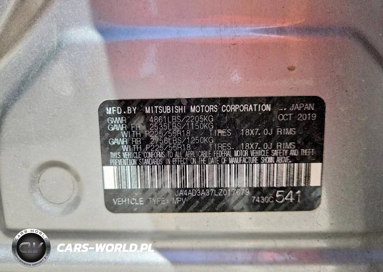 2020 Mitsubishi Outlander Se VIN:JA4AD3A37LZ017679 - 13