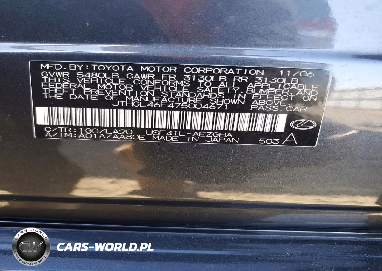2007 Lexus Ls 460L VIN:JTHGL46F475004671 - 12