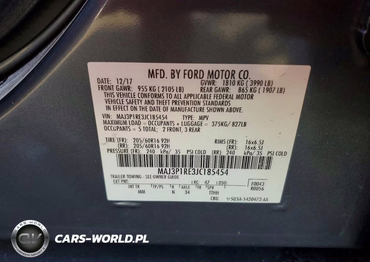 2018 Ford Ecosport S VIN:MAJ3P1RE3JC185454 - 13
