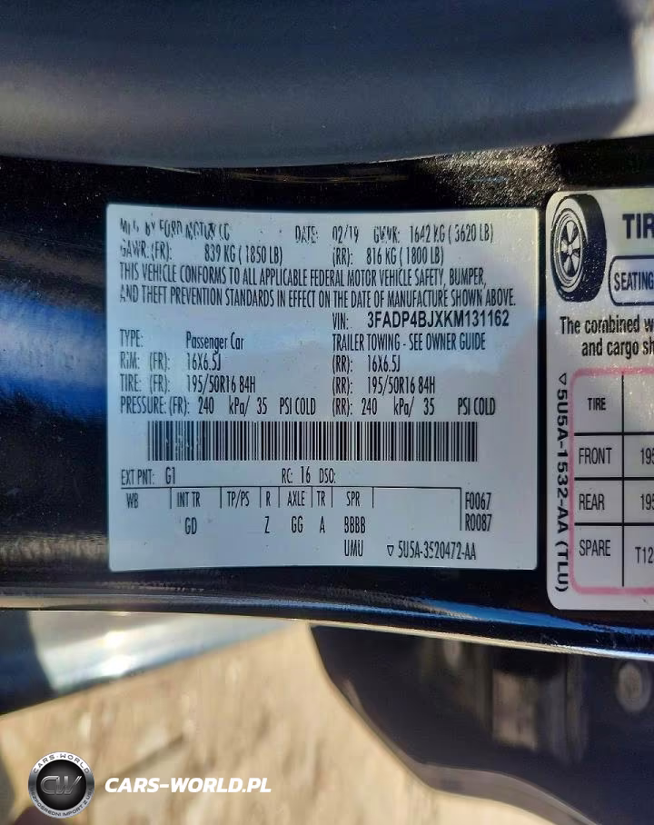 2019 Ford Fiesta Se VIN:3FADP4BJXKM131162 - 12