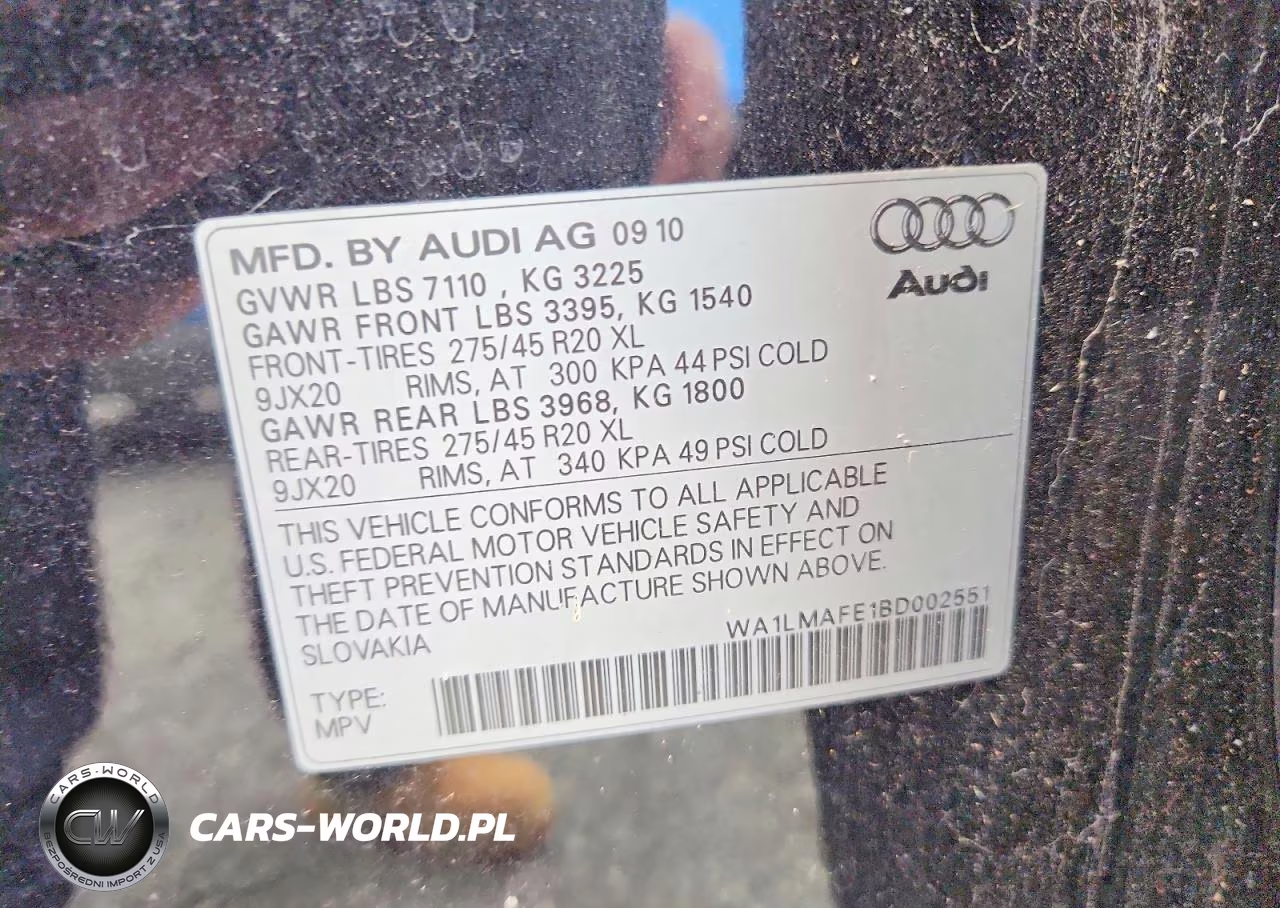 2011 Audi Q7 Premium Plus VIN:WA1LMAFE1BD002551 - 13