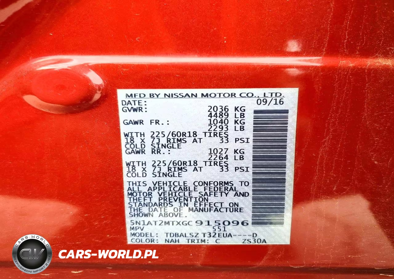 2016 NISSAN ROGUE SL VIN:5N1AT2MTXGC915096 - 14