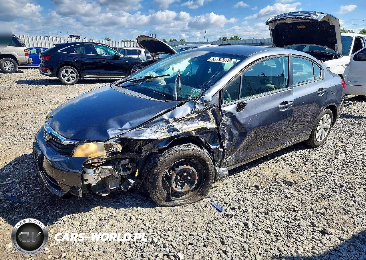 2012 Honda Civic Lx VIN:19XFB2F52CE033760 - 1