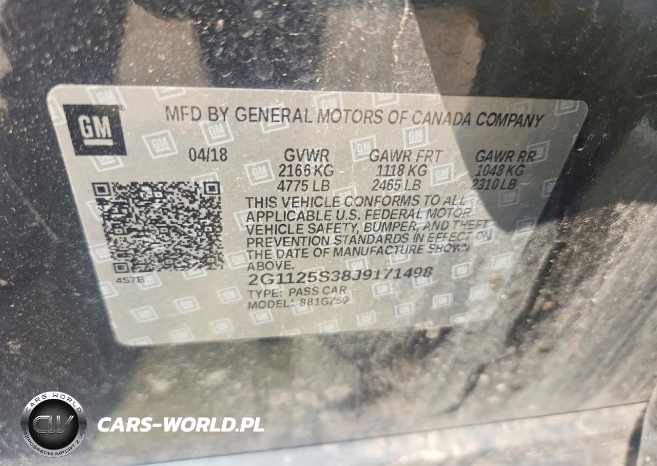 2018 Chevrolet Impala Premier VIN:2G1125S38J9171498 - 12