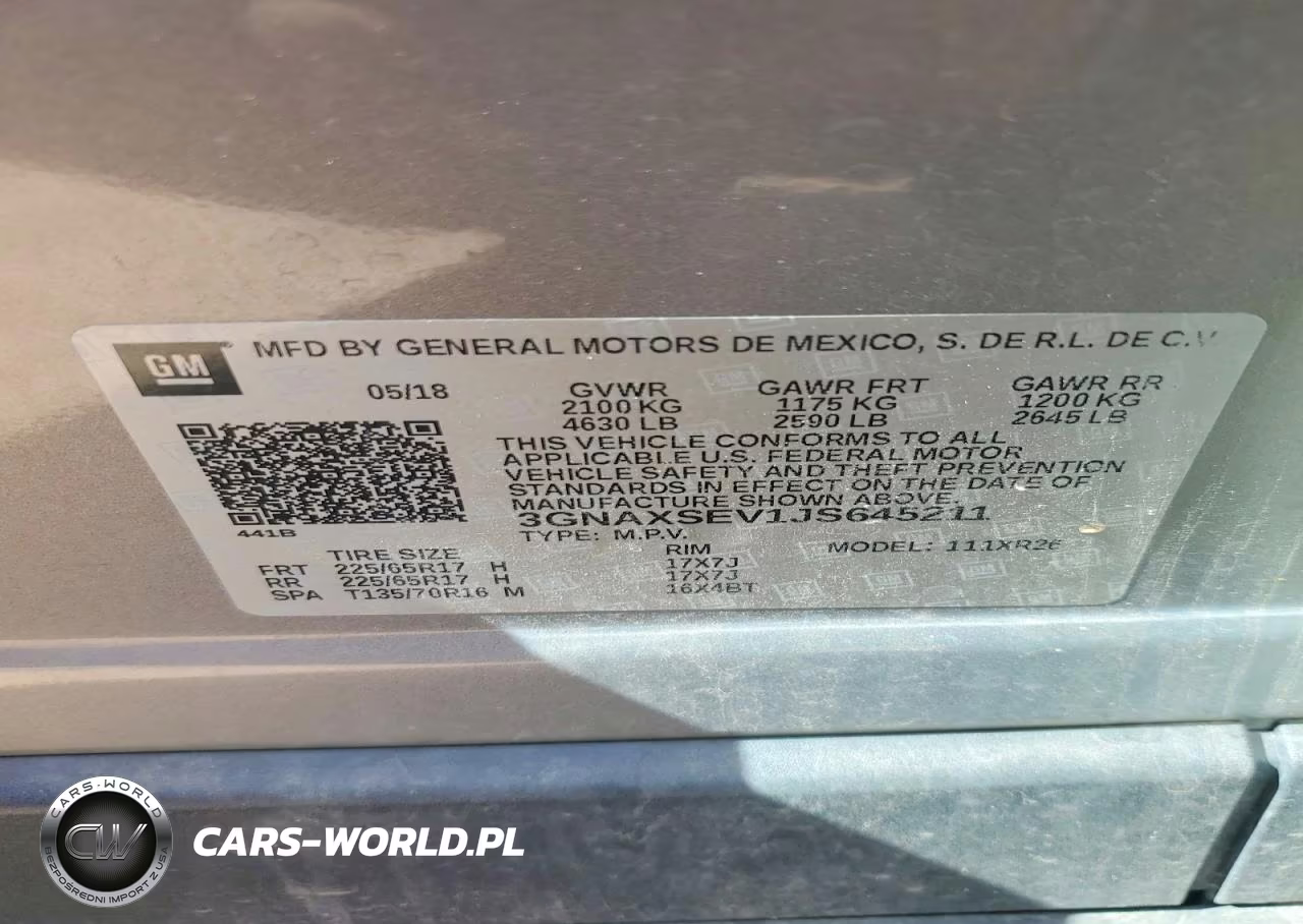 CHEVROLET EQUINOX LT VIN:3GNAXSEV1JS645211 - 13