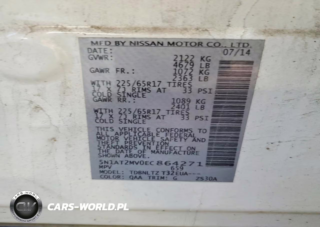 2014 Nissan Rogue Sv VIN:5N1AT2MV0EC864271 - 13